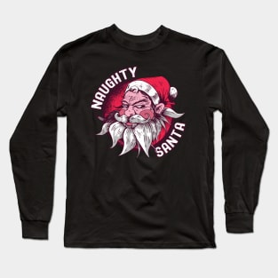 Funny NAUGHTY SANTA Adult Humor Design Long Sleeve T-Shirt